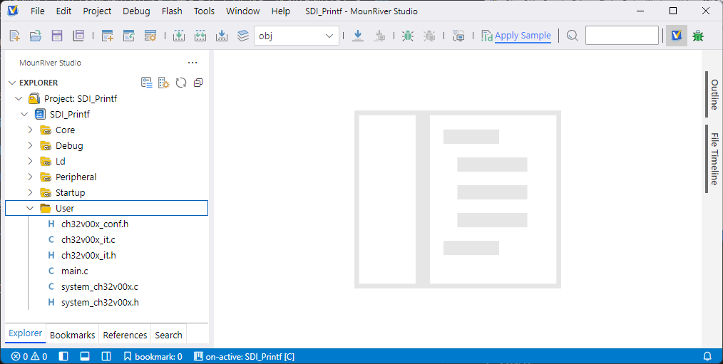 プロジェクトを開いた