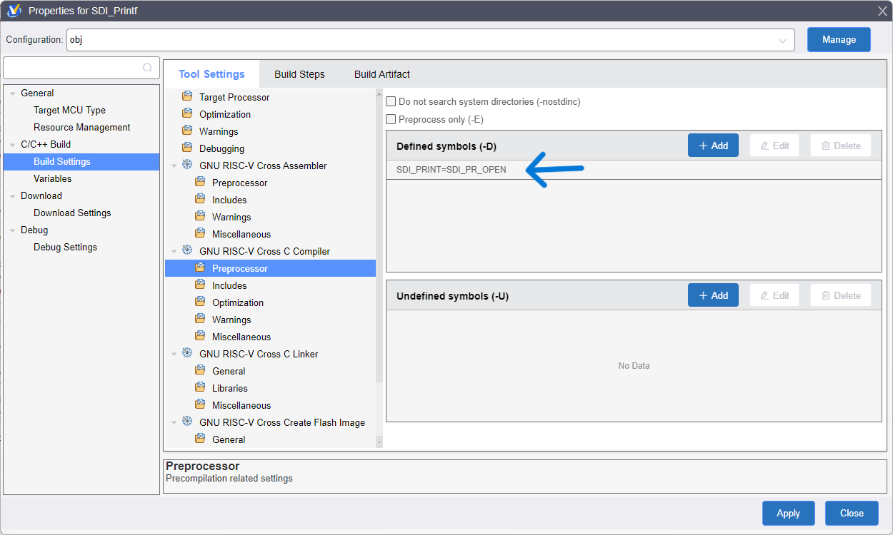 設定変更 - Build